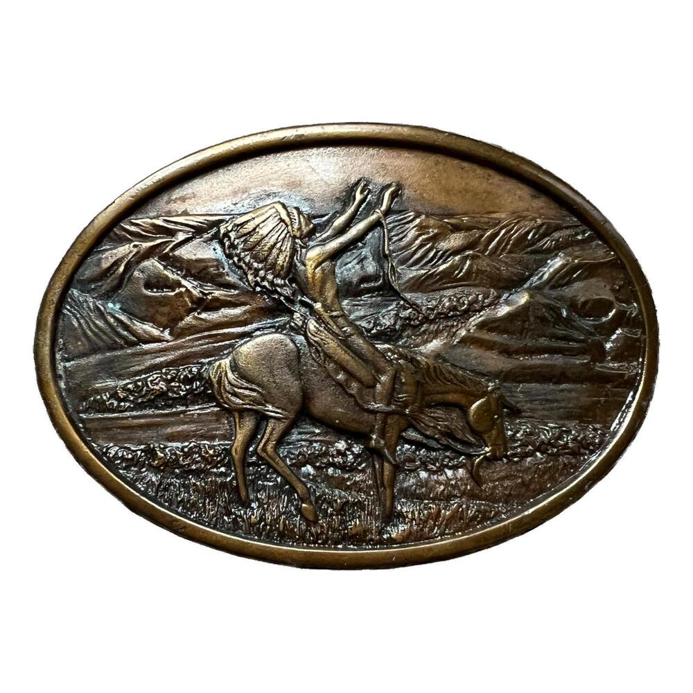 1977 Chief Joseph Brass Belt Buckle